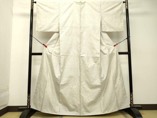 平和屋着物●本場大島紬 白大島 7マルキ 花丸文 正絹 逸品 DAAT1337tw