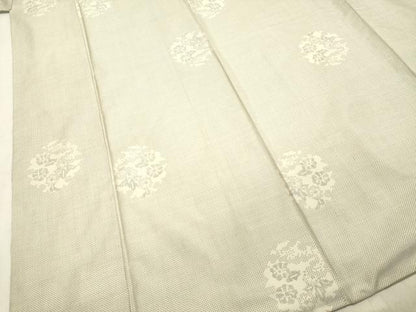 平和屋着物●本場大島紬 白大島 7マルキ 花丸文 正絹 逸品 DAAT1337tw