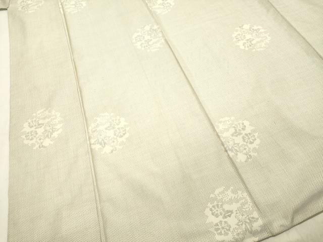 平和屋着物●本場大島紬 白大島 7マルキ 花丸文 正絹 逸品 DAAT1337tw