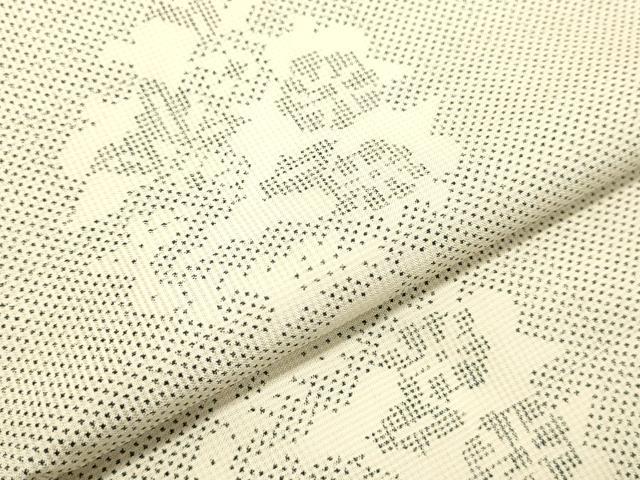 平和屋着物●本場大島紬 白大島 7マルキ 花丸文 正絹 逸品 DAAT1337tw