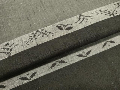 平和屋着物●上質な紬 横段花文 正絹 逸品 DAAT1339tw
