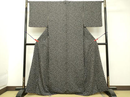 平和屋着物●上質な小紋 草花文 正絹 逸品 DAAT1342tw
