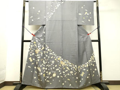 平和屋着物●創業460年・千總　訪問着　駒刺繍　宝尽くし文　金彩　高島屋扱い　正絹　逸品　DAAT1343tw