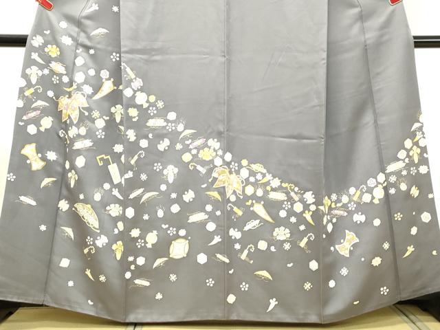 平和屋着物●創業460年・千總　訪問着　駒刺繍　宝尽くし文　金彩　高島屋扱い　正絹　逸品　DAAT1343tw