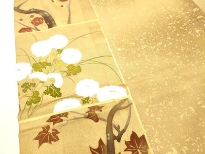 平和屋着物●訪問着 箔散らし草花文 暈し染め 金彩 正絹 逸品 DAAT1344tw