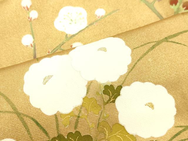 平和屋着物●訪問着 箔散らし草花文 暈し染め 金彩 正絹 逸品 DAAT1344tw