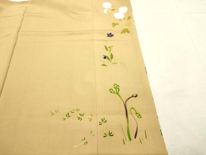 平和屋着物●訪問着 箔散らし草花文 暈し染め 金彩 正絹 逸品 DAAT1344tw