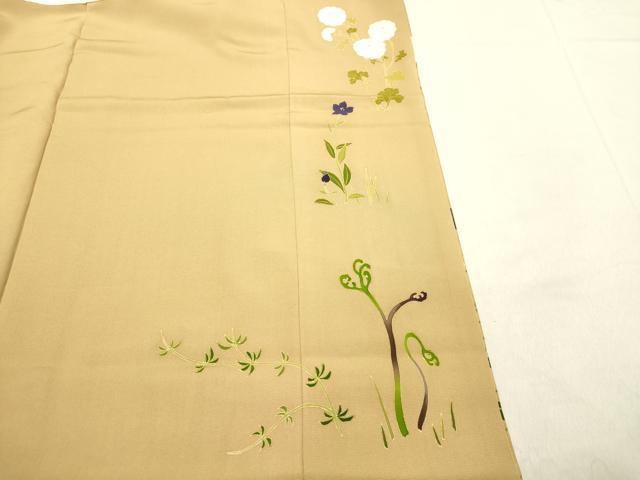 平和屋着物●訪問着 箔散らし草花文 暈し染め 金彩 正絹 逸品 DAAT1344tw