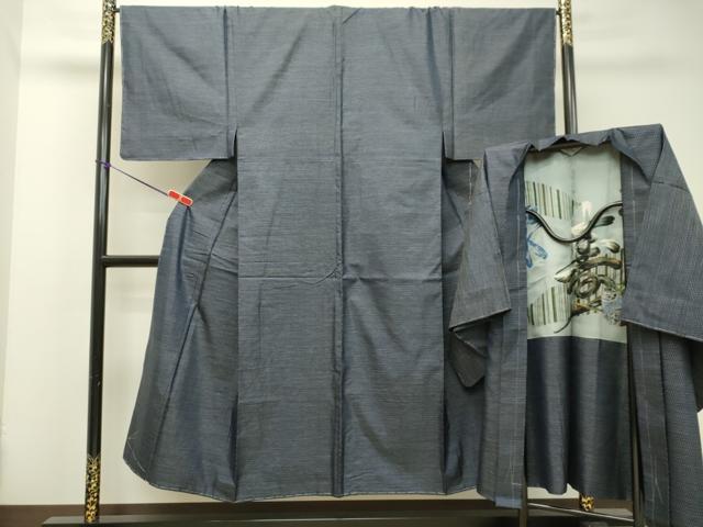 平和屋着物●男性 本場大島紬 アンサンブル 80亀甲 総詰め 正絹 逸品 DAAT1354tw