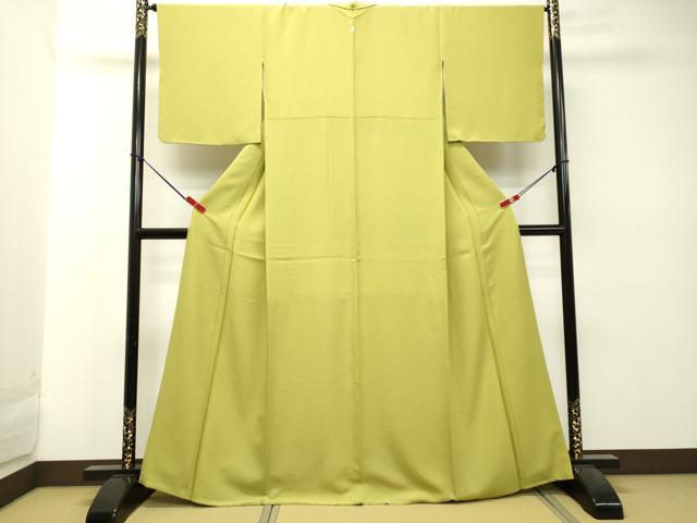 平和屋着物●上質な色無地 抹茶色 正絹 逸品 未使用 DAAT1362tw