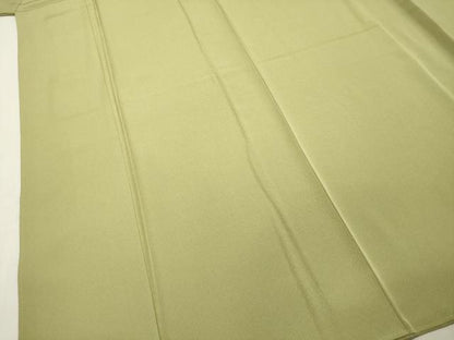 平和屋着物●上質な色無地 抹茶色 正絹 逸品 DAAT1364tw