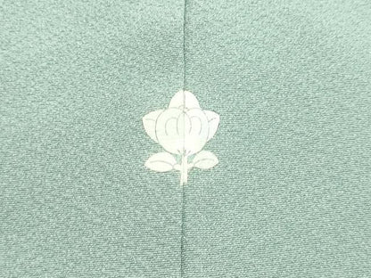 平和屋着物●本草木染作家　瑞寶　色無地　秘色色　ロング丈　正絹　逸品　DAAT1367tw