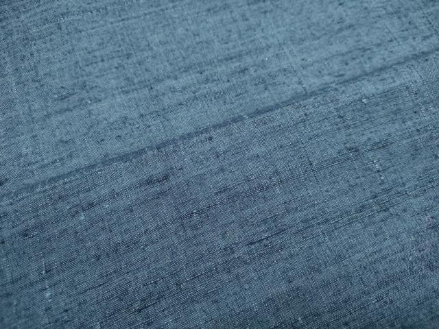 平和屋着物●上質な紬 青藍色 正絹 逸品 DAAT1387tw