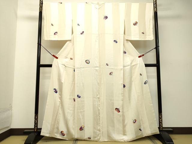 平和屋着物●上質な小紋 手描き 駒 正絹 逸品 DAAT1388tw