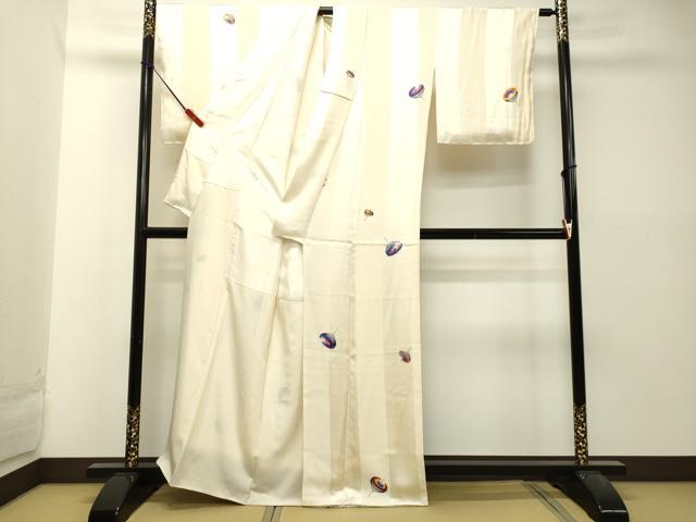 平和屋着物●上質な小紋 手描き 駒 正絹 逸品 DAAT1388tw