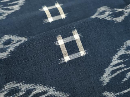 平和屋着物●弓浜絣 単衣 向かい鳥文 綿 逸品 DAAT1411tw