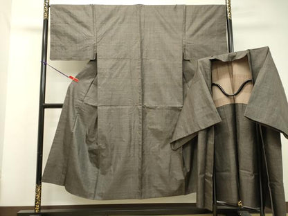 平和屋着物●男性 本場大島紬 アンサンブル 長羽織 100亀甲 総詰め 正絹 逸品 DAAT1419tw