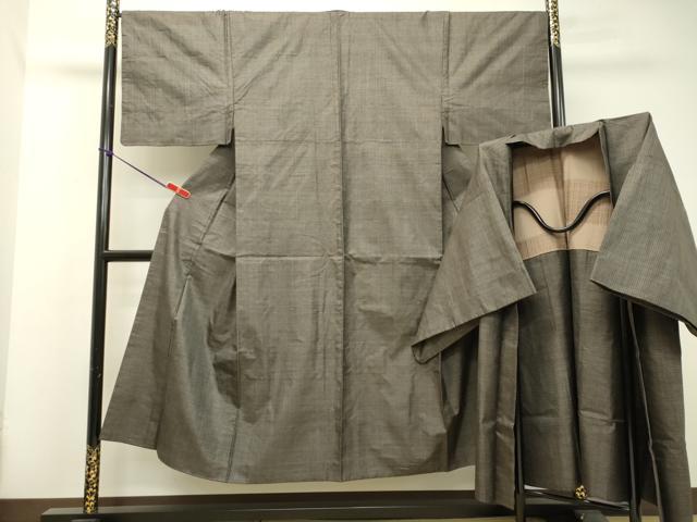 平和屋着物●男性 本場大島紬 アンサンブル 長羽織 100亀甲 総詰め 正絹 逸品 DAAT1419tw