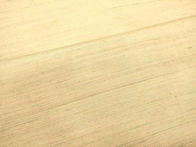平和屋着物●紅花紬 米沢 薄香色 正絹 逸品 DAAT1434tw