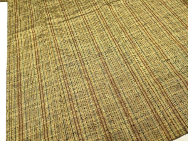 平和屋着物●上質な紬 格子 正絹 逸品 未使用 DAAT1436tw