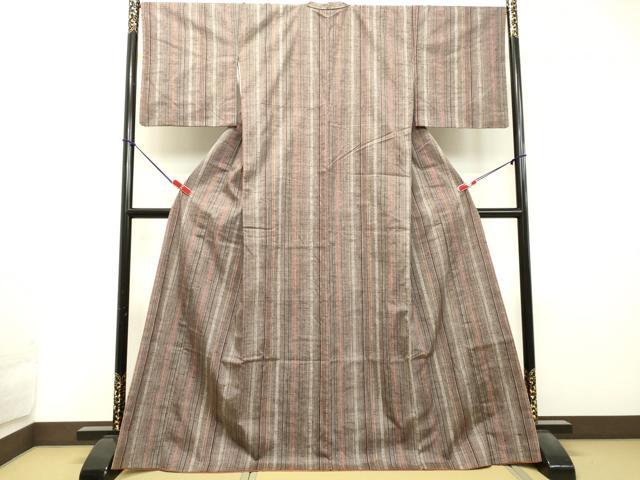 平和屋着物●上質な紬 間道 正絹 逸品 DAAT1454tw