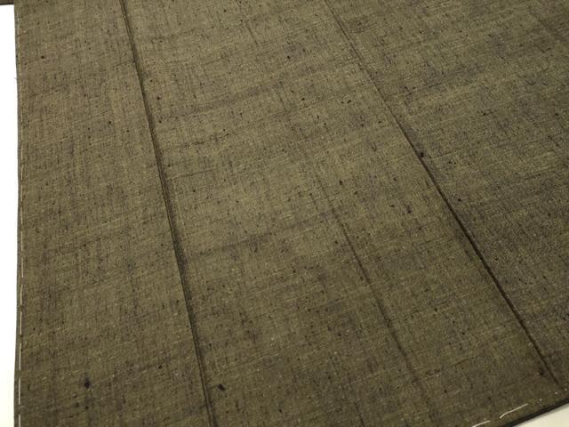 平和屋着物●男性 紬 海松茶色 正絹 逸品 未使用 DAAT1455tw