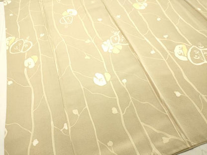平和屋着物●上質な小紋 ろうけつ染め 枝花間道 正絹 逸品 DAAT1461tw