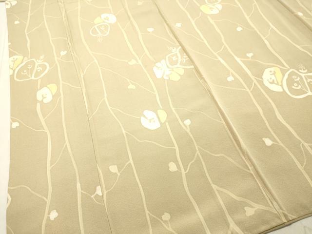 平和屋着物●上質な小紋 ろうけつ染め 枝花間道 正絹 逸品 DAAT1461tw