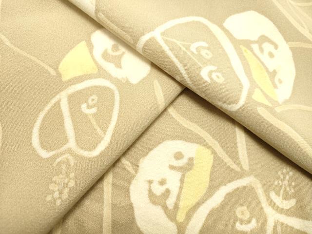 平和屋着物●上質な小紋 ろうけつ染め 枝花間道 正絹 逸品 DAAT1461tw