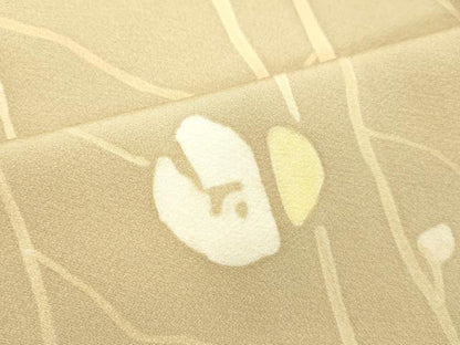 平和屋着物●上質な小紋 ろうけつ染め 枝花間道 正絹 逸品 DAAT1461tw