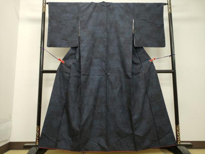 平和屋着物●結城紬　80亀甲　毘沙門亀甲　正絹　逸品　DAAT1464tw