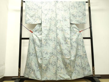 平和屋着物●上質な紬　笹竹文　正絹　逸品　DAAT1465tw