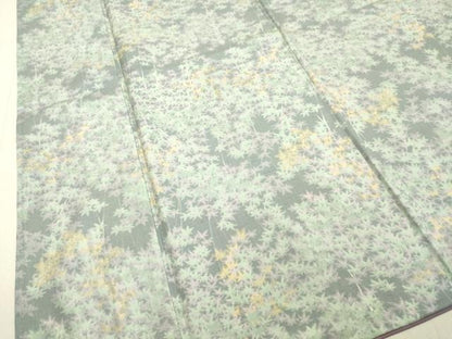 平和屋着物●上質な紬　笹竹文　正絹　逸品　DAAT1465tw