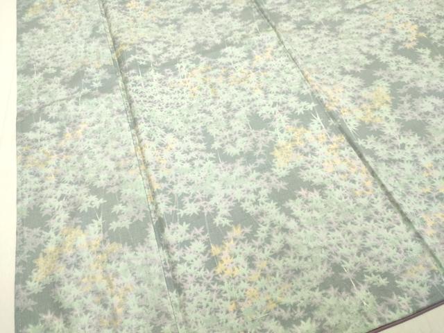 平和屋着物●上質な紬　笹竹文　正絹　逸品　DAAT1465tw