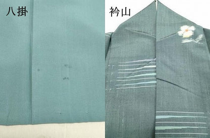 平和屋着物●上質な紬　舞花文　正絹　逸品　DAAT1467tw