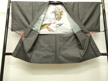 平和屋着物●男性 本場大島紬 アンサンブル 80亀甲 総詰め 正絹 逸品 DAAT1472tw
