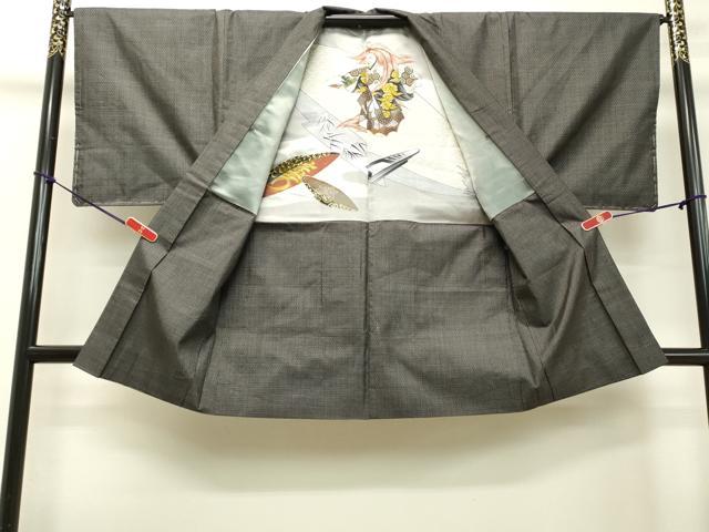 平和屋着物●男性 本場大島紬 アンサンブル 80亀甲 総詰め 正絹 逸品 DAAT1472tw