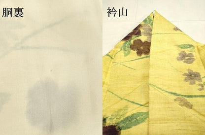 平和屋着物●上質な紬 芝草花文 正絹 逸品 DAAT1473tw