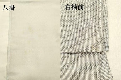 平和屋着物●本場大島紬 白大島 7マルキ 総絣 地紙笹竹文 正絹 逸品 DAAT1476tw