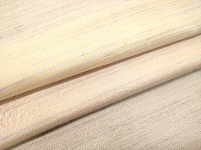 平和屋着物●紅花紬 米沢 横段文 正絹 逸品 DAAT1480tw