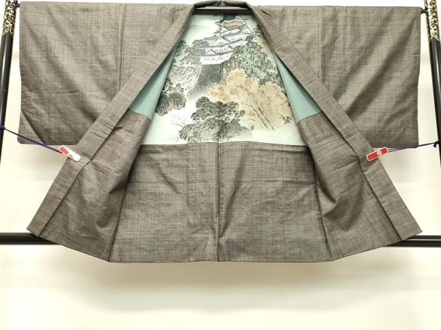 平和屋着物●男性 本場大島紬 アンサンブル 120亀甲 総詰め 正絹 逸品 DAAT1488tw