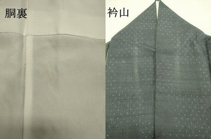 平和屋着物●銀座世きね 上質な紬 変わり市松文様 正絹 逸品 DAAT1498tw
