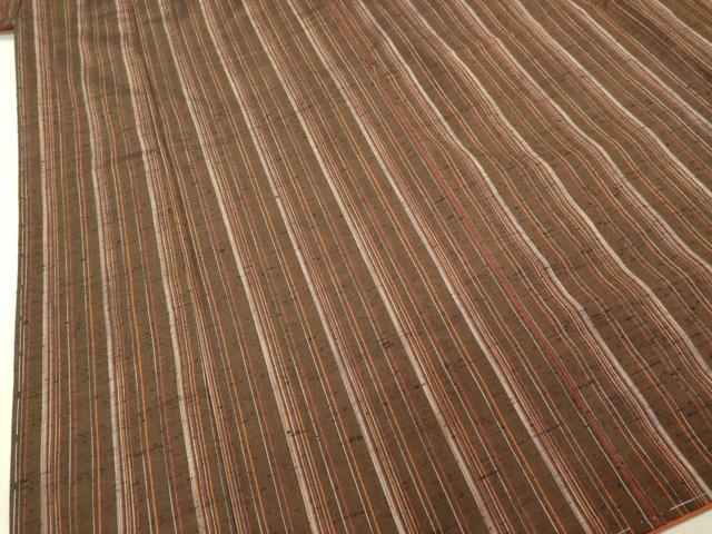 平和屋着物●上質な紬　間道　正絹　逸品　未使用　DAAT1503tw