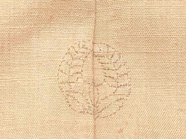 平和屋着物●上質な紬 洗柿色 反端付き 正絹 逸品 DAAT1505tw