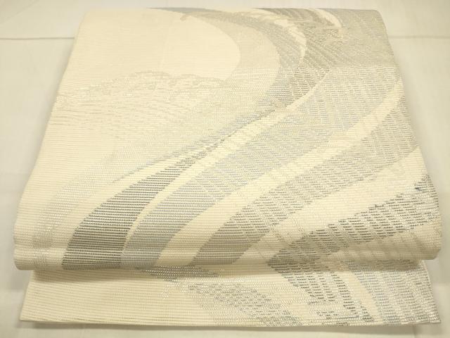 平和屋着物＊夏物　六通柄袋帯　流水文　銀糸　正絹　逸品　DAAT1547cm