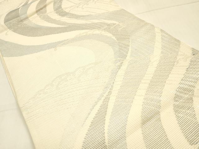 平和屋着物＊夏物　六通柄袋帯　流水文　銀糸　正絹　逸品　DAAT1547cm