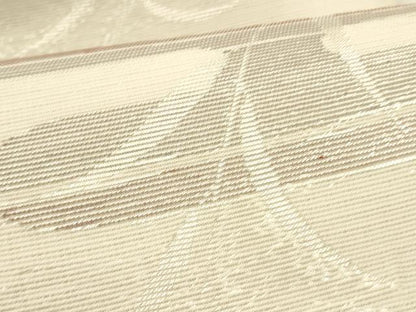 平和屋着物＊夏物 六通柄袋帯 草葉文 銀糸 正絹 逸品 DAAT1568cm