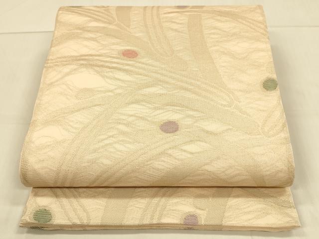 平和屋着物＊夏物 六通柄袋帯 露芝文 金糸 正絹 逸品 DAAT1571cm