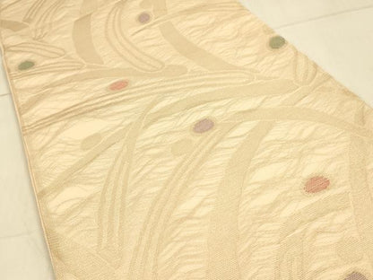 平和屋着物＊夏物 六通柄袋帯 露芝文 金糸 正絹 逸品 DAAT1571cm