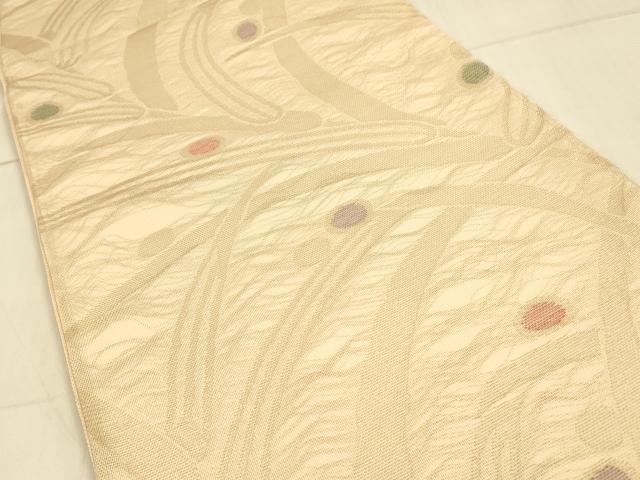 平和屋着物＊夏物 六通柄袋帯 露芝文 金糸 正絹 逸品 DAAT1571cm